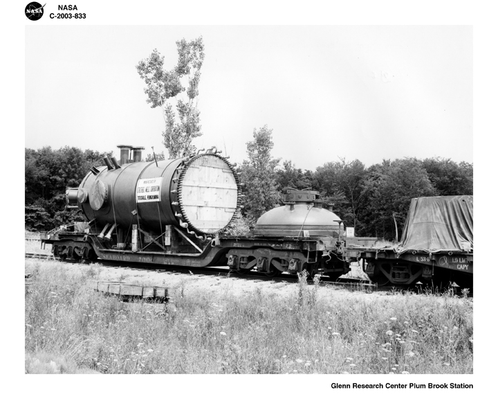 Space History Photo: Pressure Tank Shipped via Railway